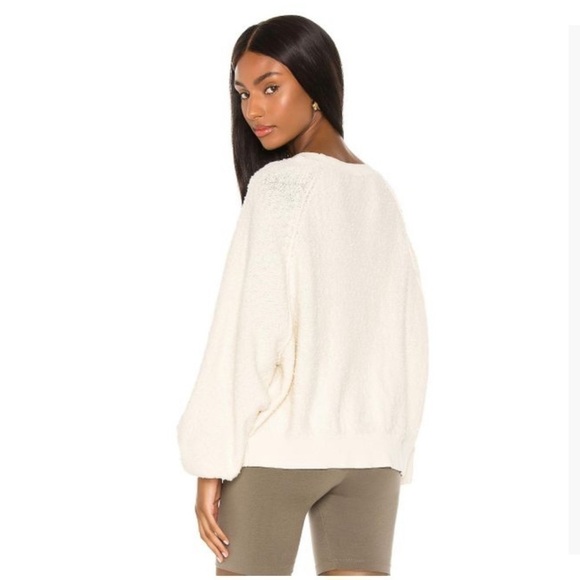 Free People Womens Found My Friend Pullover Sweater Cream - Picture 3 of 16